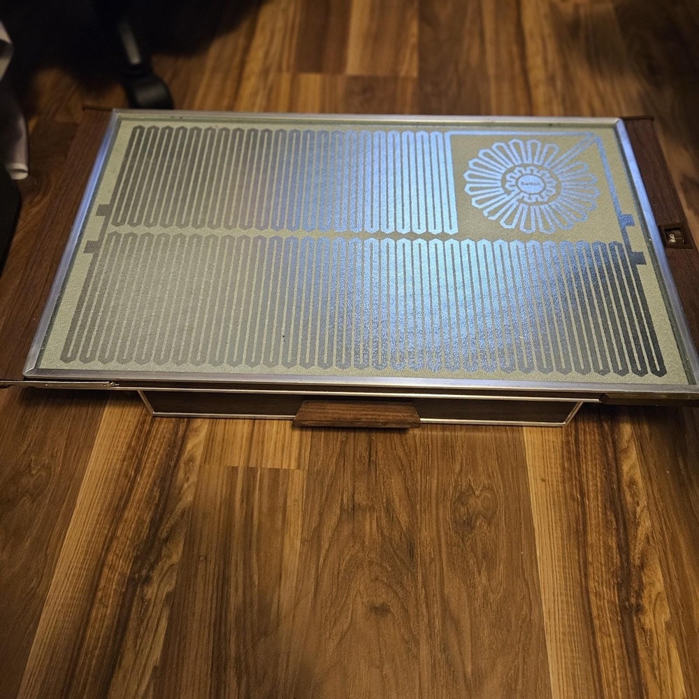 Vintage MCM Salton Large Hot Tray Electric Food Warming Tray Drawer H-928 Brown